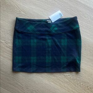 Plaid Green and Blue Women's Skirt